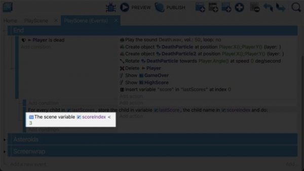 Advanced Variables (Booleans, Arrays, and Structures) - Intermediate Tutorial - GDevelop
