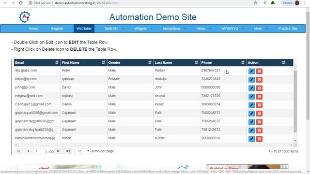 How to Automate Dynamic Tables using Selenium Java смотреть онлайн
