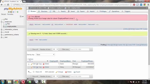 Update MySQL Table in PHPMyAdmin смотреть онлайн