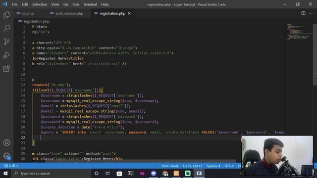 How to create Login and Registration From with Logout with PHP and MySQL? смотреть онлайн