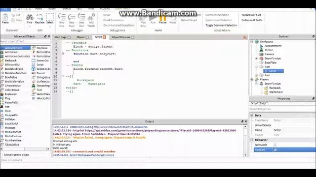 Roblox Basic Scripting, .Touched Event смотреть онлайн