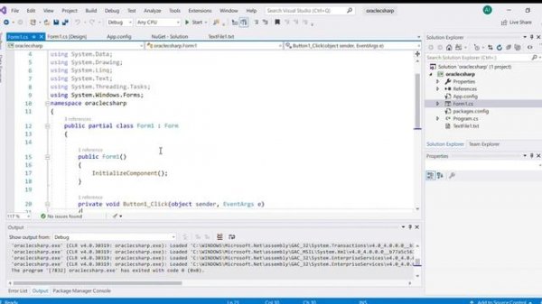 How to connect Oracle Database With C#