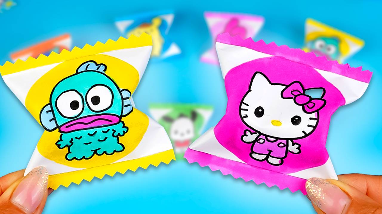 Бумажные сюрпризы Hello Kitty Как сделать коробку из бумаги своими руками смотреть онлайн