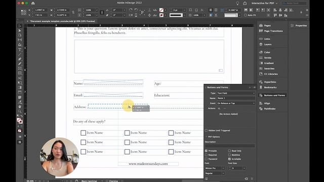 How to create a digitally fillable PDF in InDesign || Perfect for Worksheets, Forms, Contracts смотреть онлайн