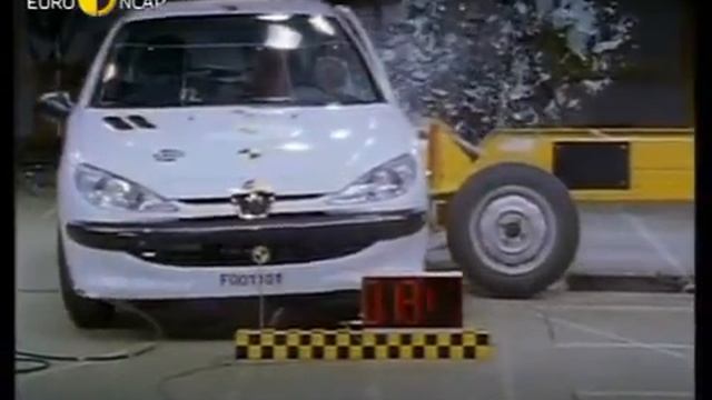 Peugeot 206 2000 Euro NCAP crash test смотреть онлайн