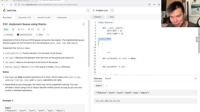 232. Implement Queue using Stacks - Day 16/31 Leetcode December Challenge смотреть онлайн