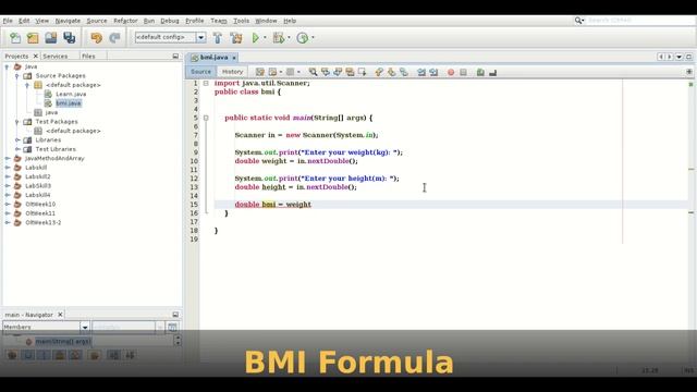 Body Mass Index in Java | using NetBeans смотреть онлайн