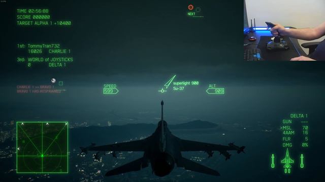 Playing Ace Combat 7 with Logitech Attack 3 joystick смотреть онлайн