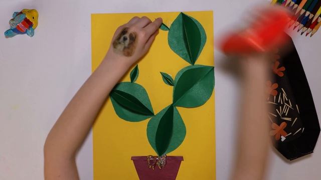 Поделка Кактус, как сделать Кактус из бумаги своими руками смотреть онлайн