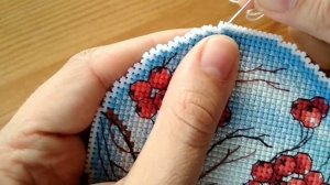 Как сшить пластиковую канву / пластиковая канва / вышивка крестиком