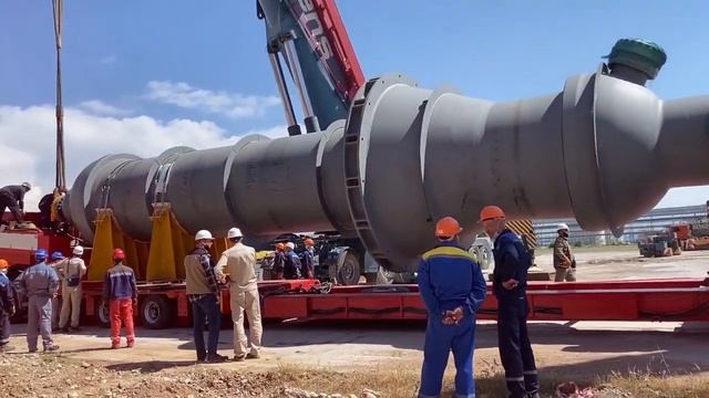 Монтаж колонного оборудования. Теплообменник смотреть онлайн