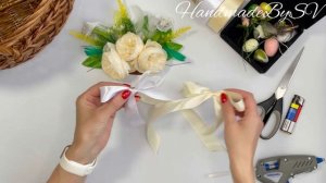 Красивый и простой ДЕКОР ПАСХАЛЬНОЙ КОРЗИНЫ. Как украсить пасхальную корзину своими руками