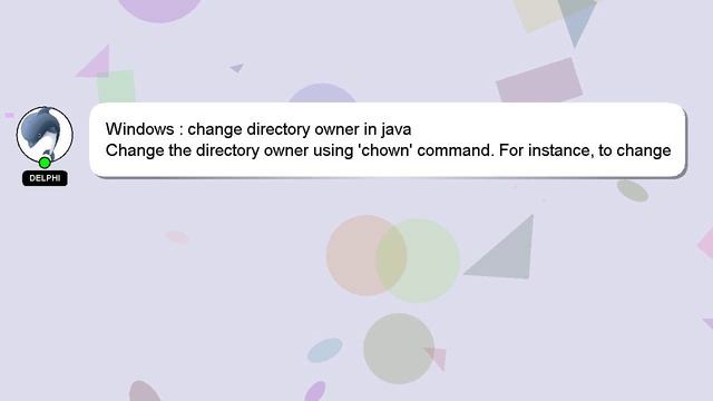 Windows : change directory owner in java смотреть онлайн