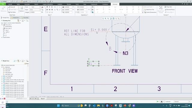 pressure vessel tank drawing in Creo | drawing in Creo | Pv tank drawing in CREO PTC смотреть онлайн