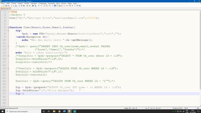 aula 9 - update com pdo смотреть онлайн