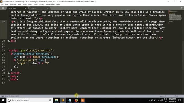Left Scroll to Flying Plane with Parallax effect Pure CSS Tutorial смотреть онлайн