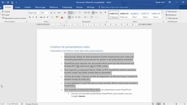 Convertir un document Word en PowerPoint смотреть онлайн