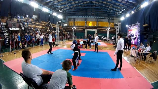 Нагорная Ира (красный угол)_Финал до 32 кг._поинт файтинг_Всеукраинский турнир по кикбоксингу WAKO смотреть онлайн