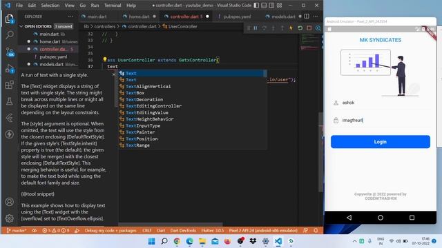 Flutter Post API with Get X tutorial - code with ashok смотреть онлайн