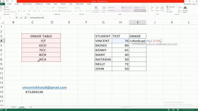HOW TO FIND GRADES IN EXCEL, USING MICROSOFT OFFICE 2013 смотреть онлайн