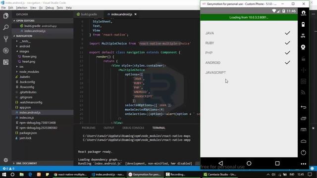 React Native - How to make Multiple Choice with Checklist android and IOS смотреть онлайн