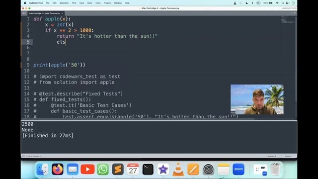 Codewars (Python?) | Alan Partridge II - Apple Turnover | kyu8 смотреть онлайн