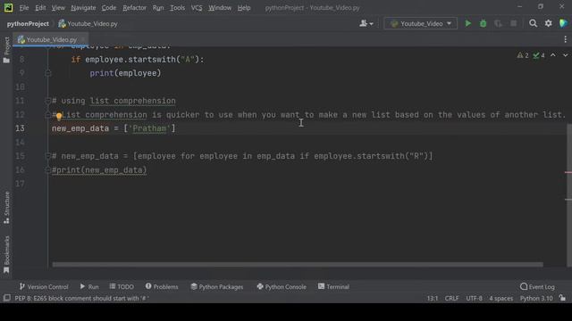 One line loop in python or List Comprehension in python смотреть онлайн
