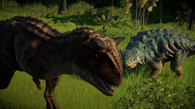 ANKYLOSAURUS (Bumpy) VS CARNOTAURUS (Toro): Camp Cretaceous - Jurassic World Evolution 2