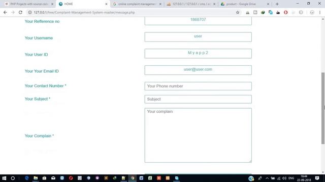 Complaint Management System Project in PHP смотреть онлайн