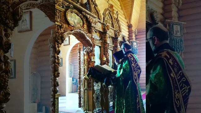 Чтение Евангелие в вербное воскресенье Смиловичи Церковь Великомученика и Победоносца Георгия .