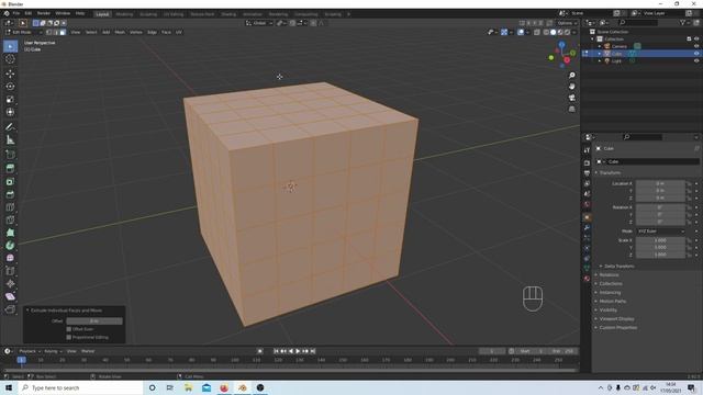 Blender 2.92 Tutorial: How To Create A Cube With An Equal Number Of Round Holes On Each Face. смотреть онлайн