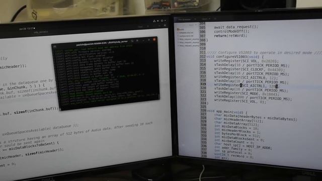 Voice transfer between two ESP32 modules using VS1003 смотреть онлайн