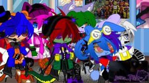 Security Breach Reacts To: The “Puppet Song” | FNaF | (Gacha Club)