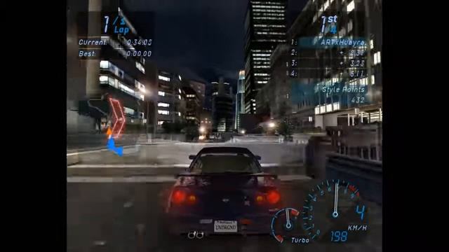 Need For Speed: Underground 1 - Start with Nissan Skyline GT-R R34 V-SPEC Midnight Purple Edition смотреть онлайн