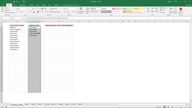 Filter unique distinct values from multiple sheets [Add In] смотреть онлайн
