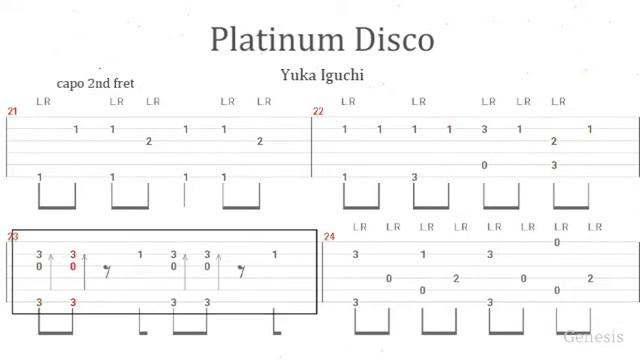 Yuka Iguchi - Platinum Disco [Nisemonogatari OP 3] guitar tabs смотреть онлайн