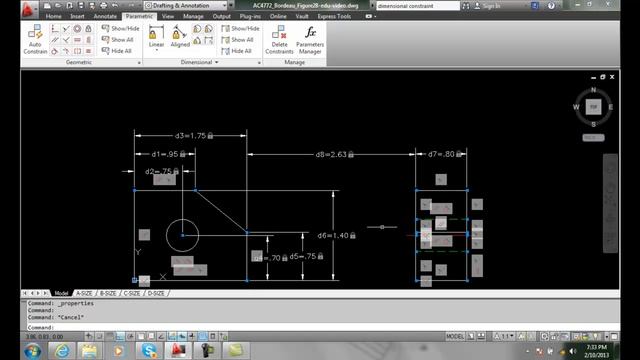 AutoCAD II 22-26 Parametric Editing смотреть онлайн
