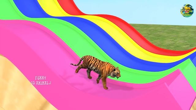 Paint Animals Gorilla Cow Tiger Lion Elephant Fountain Crossing Animal Game смотреть онлайн