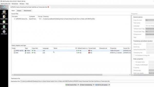 How to Easily Extract Audio from a Video with MKVToolNix