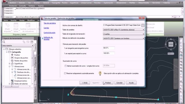 ¡NOVEDADES! AutoCad CIVIL 3D 2011, Edicion de Peraltes y Sobreanchos... смотреть онлайн