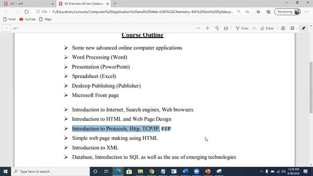 Computer Application and web II Syllabus(BS CHEMISTRY 4Th sem) смотреть онлайн