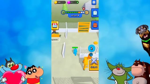 Oggy Became Zombie Hunter And Kill All Zombies | In Zombie Defense Game | Oggy Game смотреть онлайн