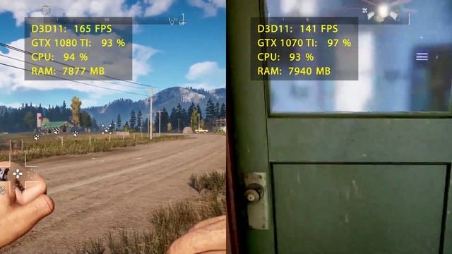 Far Cry 5 benchmark GPU test fps: Nvidia GTX 1080 Ti vs MSI GTX 1070 Ti on middle settings Full HD смотреть онлайн