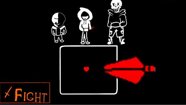 Undertale bad time trio hard mode phase 2 no hit Animation. смотреть онлайн