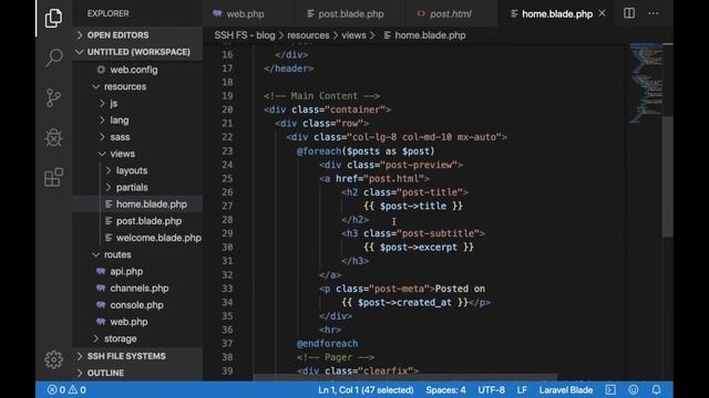 Building a blog with Laravel and Voyager - Part 9 - Single Post смотреть онлайн