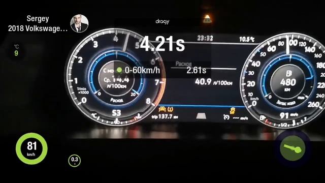 Чип тюнинг Тигуан 2 180 лс [Замер 0-100 6.1 сек] смотреть онлайн