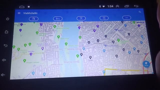 2DIN autoradio android - testing ViaMichelin GPS Route Planner смотреть онлайн