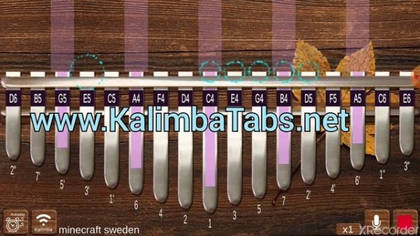 Minecraft - Sweden (Kalimba Tabs)
