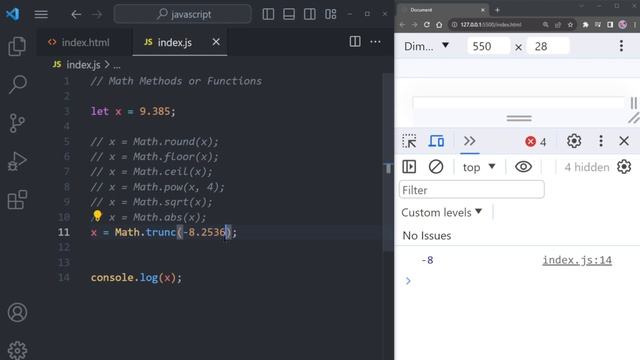 Math Methods in JavaScript | JavaScript Course for Beginners смотреть онлайн