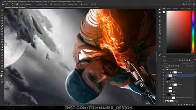 ПРИЗРАЧНЫЙ ГОНЩИК В ФОТОШОП БАТЛЕ l Photoshop + Blender speed art смотреть онлайн